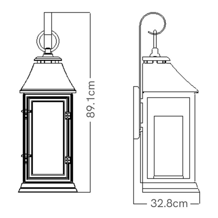 Shepherd 1 Light Extra Large Wall Lantern - Comet Lighting