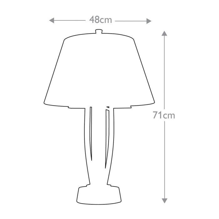 Silvershore 1 Light Table Lamp - Comet Lighting