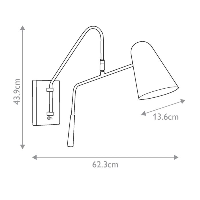 Simon 1 Light Wall Light - Comet Lighting