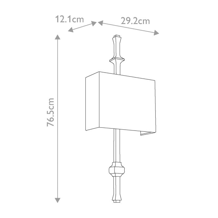 Teva 1 Light Wall Light - Polished Nickel - Comet Lighting