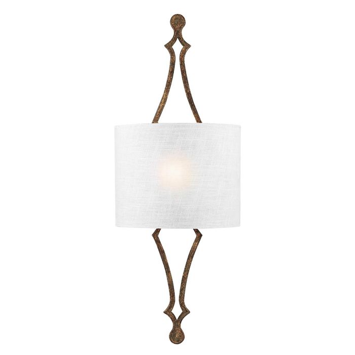 Tilling 1 Light Wall Light - Distressed Gold Leaf - Comet Lighting