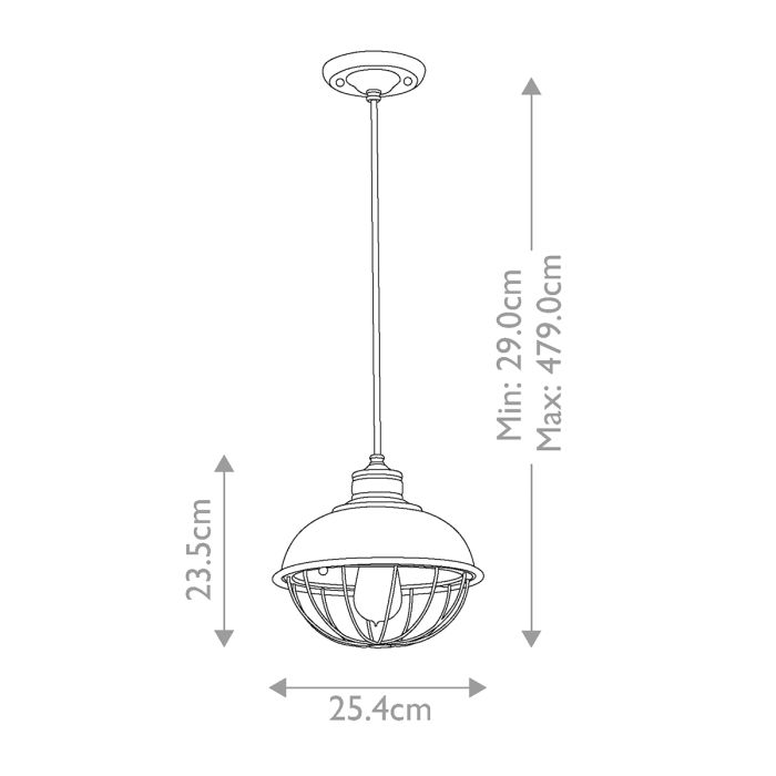 Urban Renewal  1 Light Pendant - Antique Forged Iron - Comet Lighting