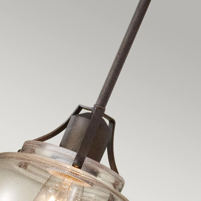 Urban Renewal 1 Light Mini Pendant - Rustic Iron - Comet Lighting