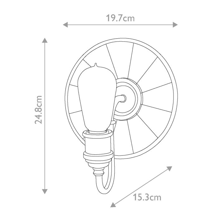 Urban Renewal 1 Light Wall Light  - Astral Bronze - Comet Lighting