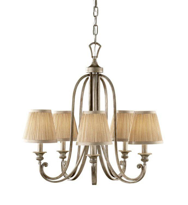 Abbey 5-Light Chandelier Silver - Comet Lighting