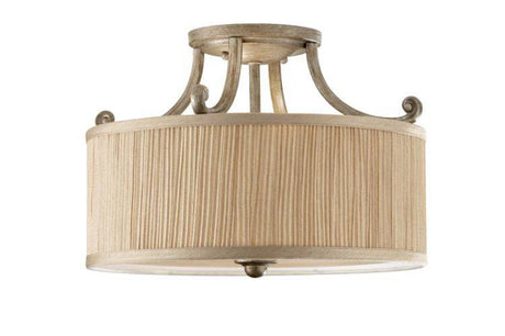 Abbey Semi-Flush Ceiling Light Silver - Comet Lighting