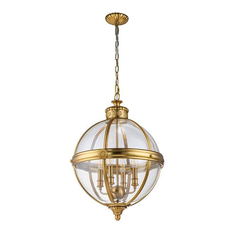 Adams 4 Light Pendant Chandelier - Brushed Bronze Burnished Brass - Comet Lighting