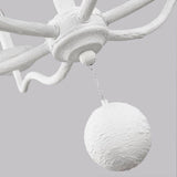 Annie 6 Light Chandelier Plaster White - Comet Lighting