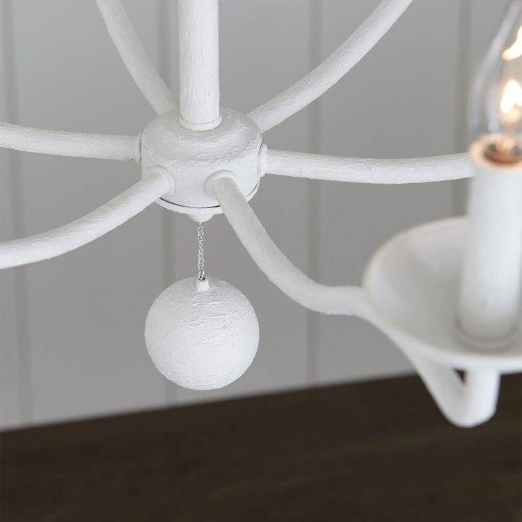 Annie 6 Light Chandelier Plaster White - Comet Lighting