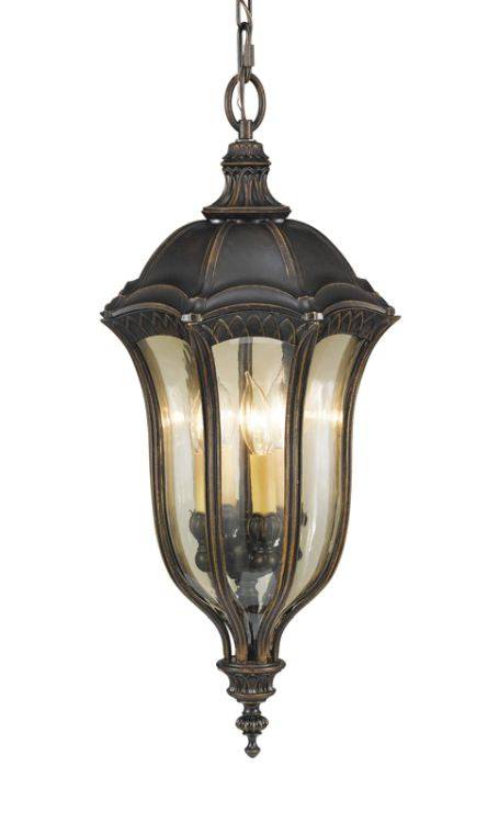 Baton Rouge Outdoor Chain Lantern Walnut - Comet Lighting