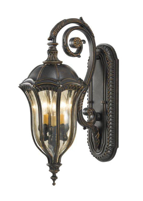 Baton Rouge Outdoor Medium Wall Lantern Walnut - Comet Lighting