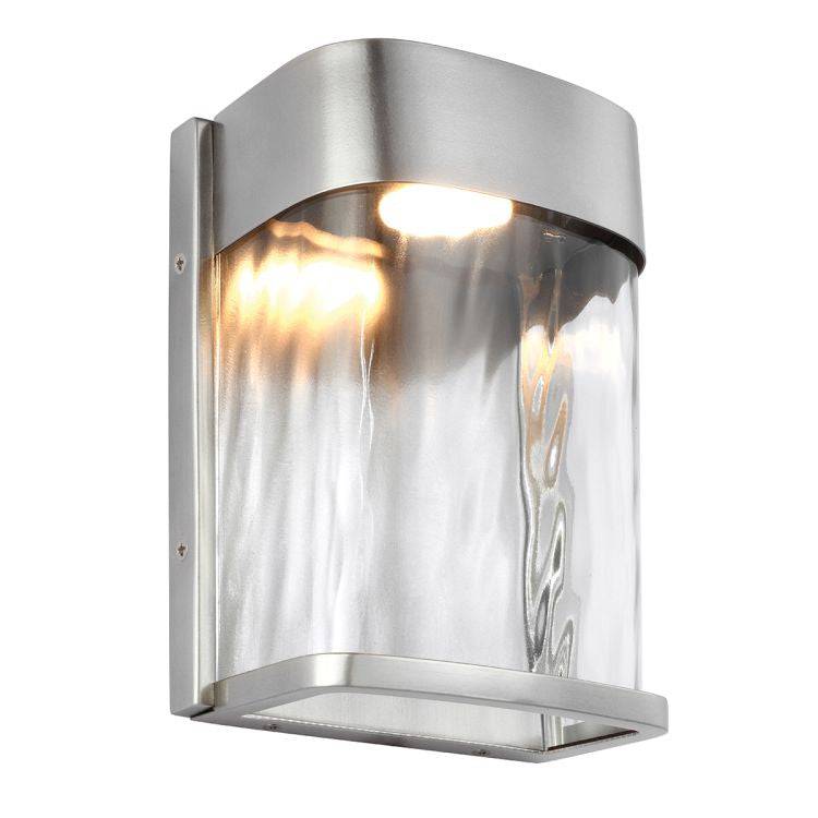 Bennie 1-Light Small Outdoor LED Wall Light - Painted Brushed Steel - Comet Lighting