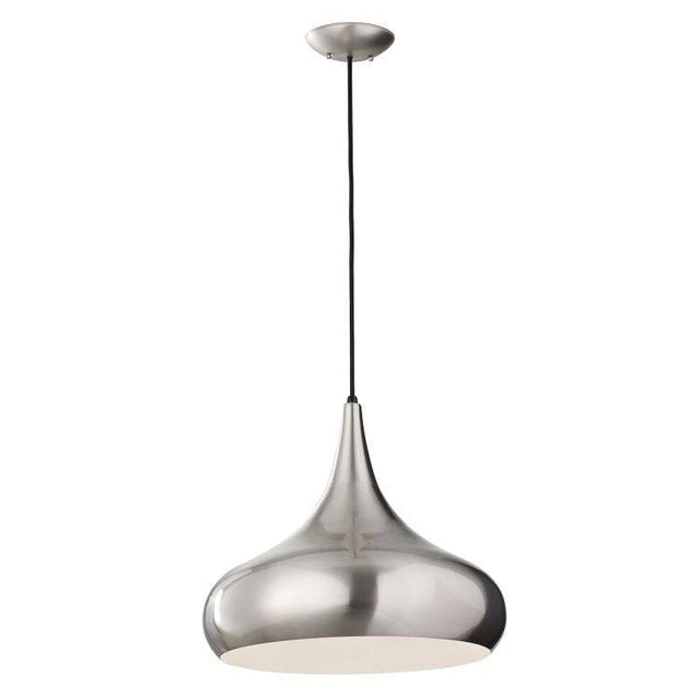 Beso 1-Light Large Pendant - Brushed Steel - Comet Lighting