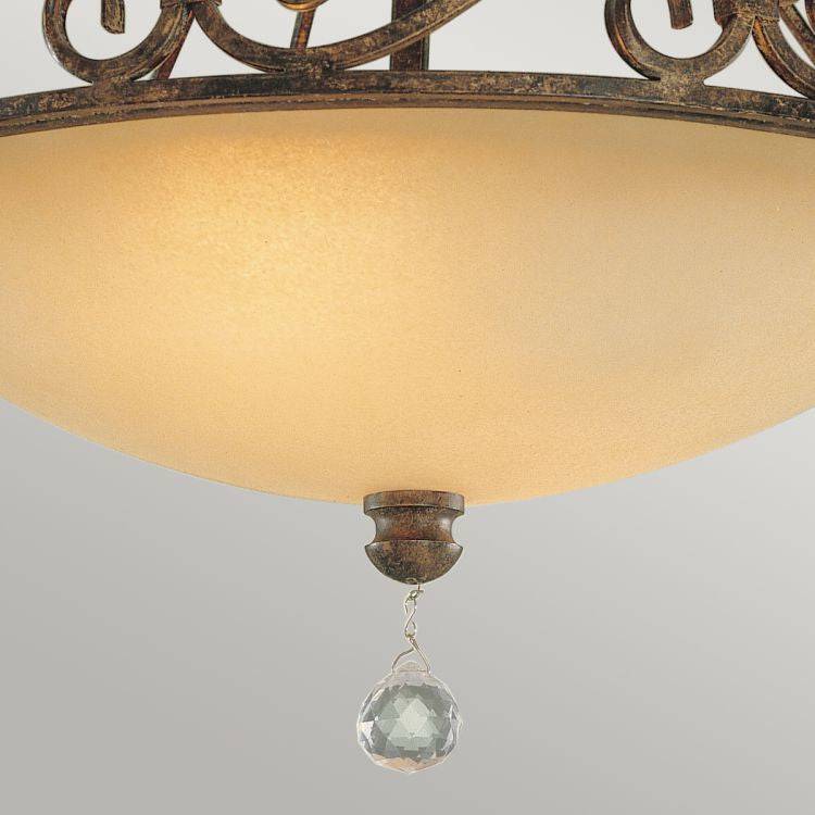 Chateau 2 Light Semi-Flush Light Mocha Bronze - Comet Lighting