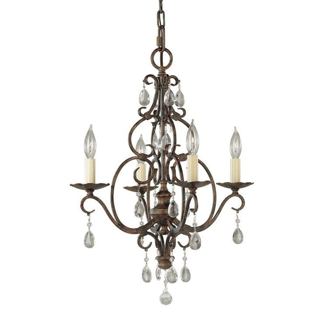 Chateau 4 Light Chandelier Mocha Bronze - Comet Lighting