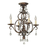 Chateau 4 Light Chandelier Mocha Bronze - Comet Lighting