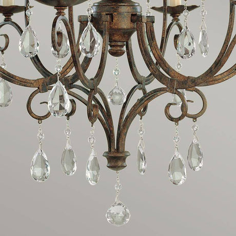 Chateau 6 Light Chandelier Mocha Bronze - Comet Lighting