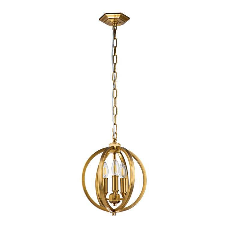 Corinne 3 Light Small Pendant Burnished Brass - Comet Lighting