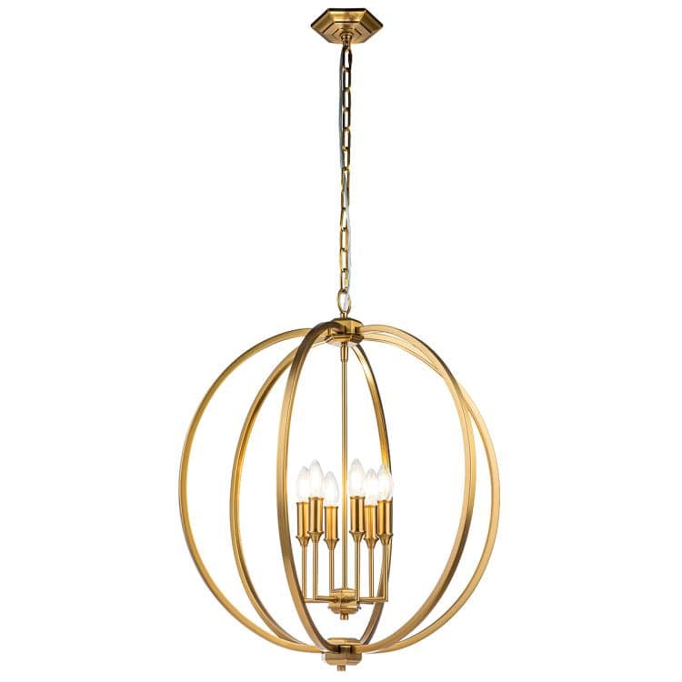 Corinne 6 Light Pendant Burnished Brass - Comet Lighting