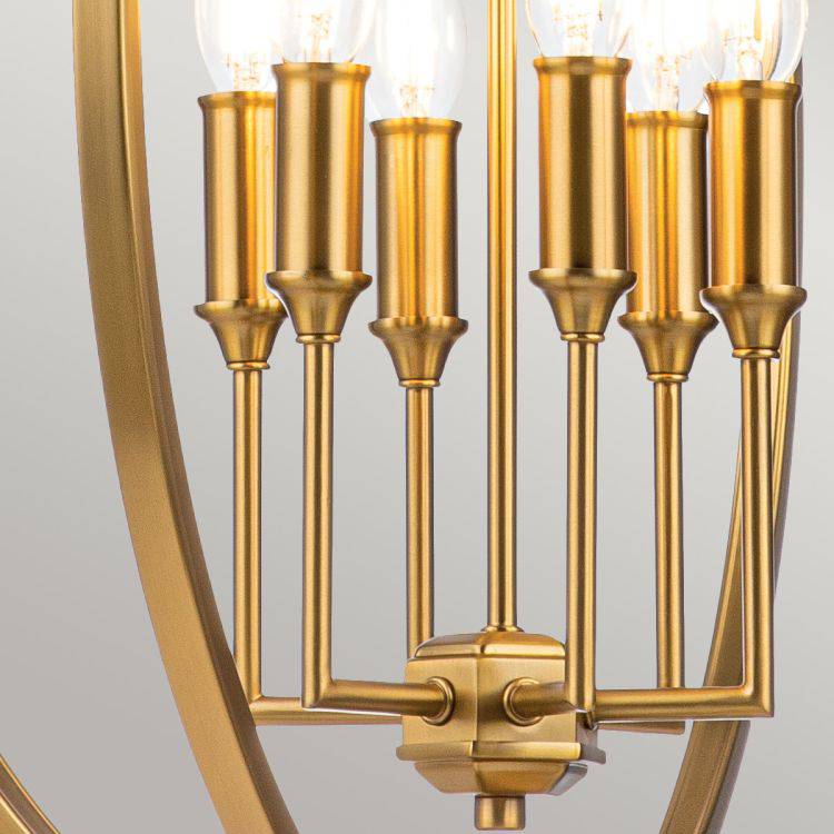 Corinne 6 Light Pendant Burnished Brass - Comet Lighting