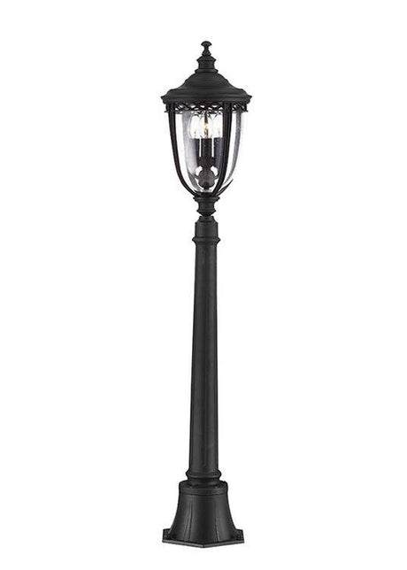 English Bridle Outdoor 3-LIght Medium Bollard Black - Comet Lighting