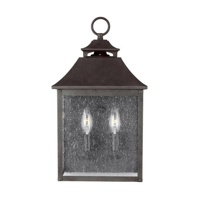 Galena 2 Light Half Lantern Sable - Comet Lighting