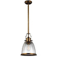 Hobson 1-Light Medium Pendant Aged Brass - Comet Lighting