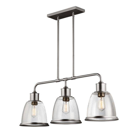 Hobson 3-Light Island Chandelier Satin Nickel - Comet Lighting