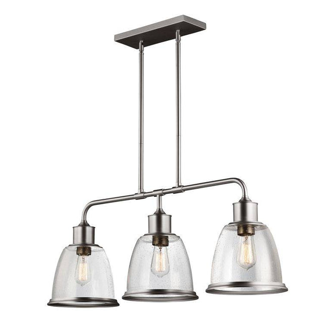 Hobson 3-Light Island Chandelier Satin Nickel - Comet Lighting