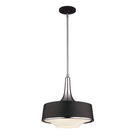 Holloway 4Lt Pendent Ceiling Light Brushed Steel/Black - Comet Lighting