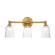 Huguenot Lake 3 Light Above Mirror Light Burnished Brass - Comet Lighting