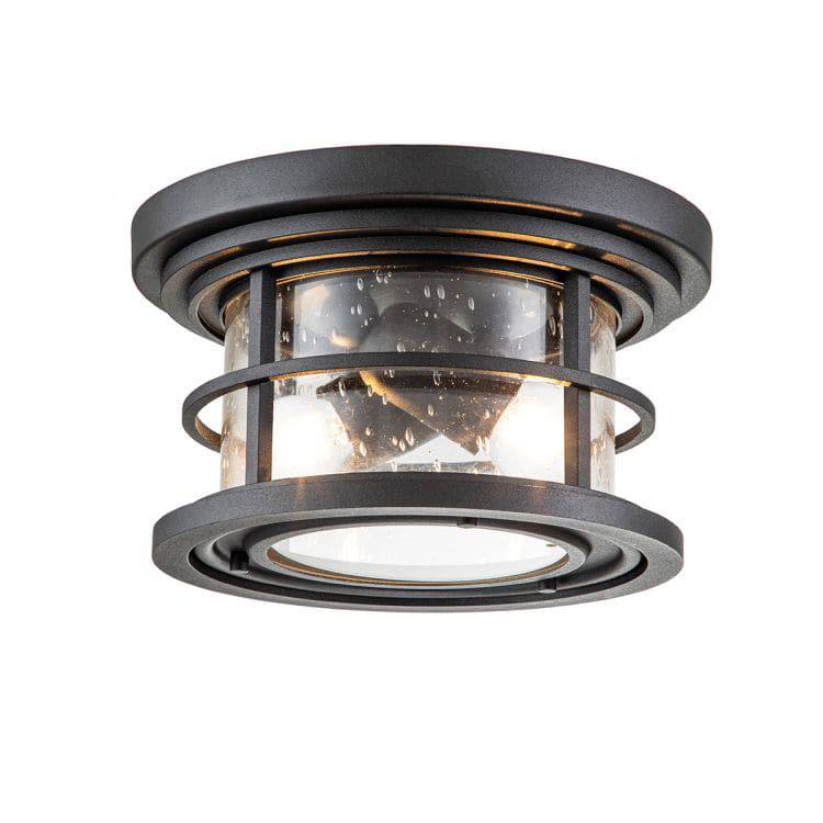 Lighthouse 2 Light Flush Mount Textured Black - Comet Lighting