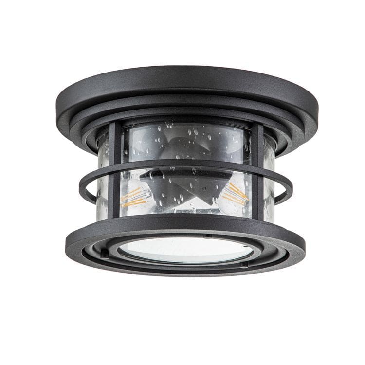 Lighthouse 2 Light Flush Mount Textured Black - Comet Lighting