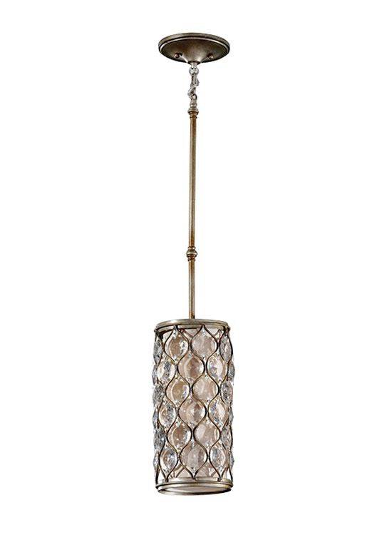 Lucia 1-Light Mini Pendant Ceiling Light Silver - Comet Lighting