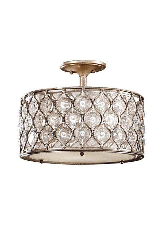 Lucia Semi-Flush Ceiling Light Silver - Comet Lighting