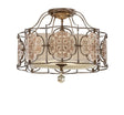 Marcella 3-Light Semi-Flush - Comet Lighting