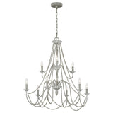 Maryville 9 Light Chandelier Washed Grey - Comet Lighting