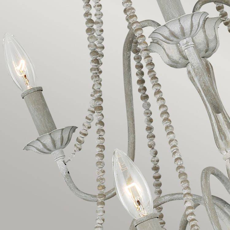 Maryville 9 Light Chandelier Washed Grey - Comet Lighting