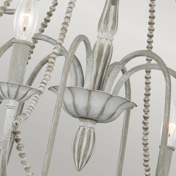 Maryville 9 Light Chandelier Washed Grey - Comet Lighting