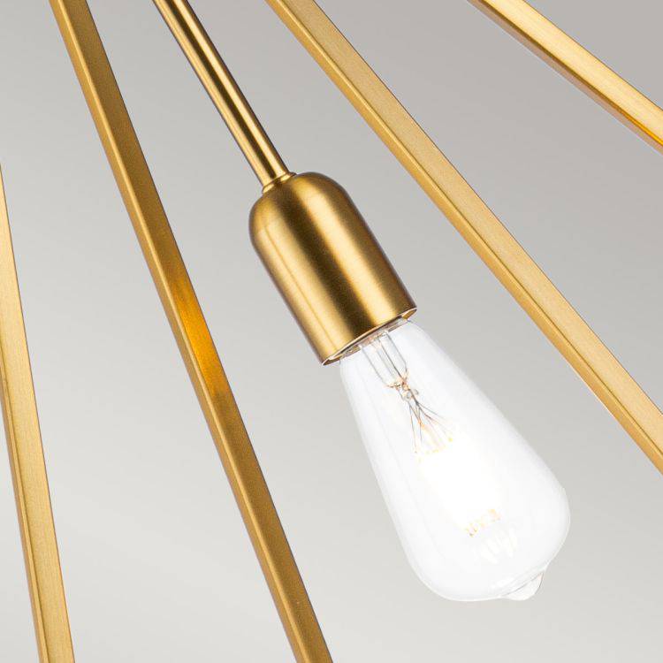 Nico 1 Light Large Pendant Burnished Brass - Comet Lighting