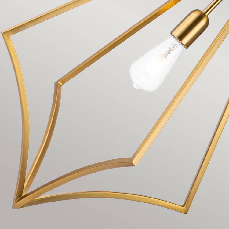 Nico 1 Light Large Pendant Burnished Brass - Comet Lighting