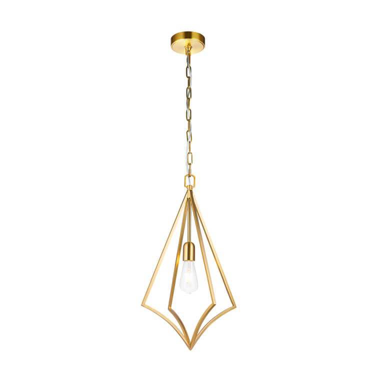 Nico 1 Light Medium Pendant Burnished Brass - Comet Lighting