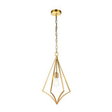 Nico 1 Light Medium Pendant Burnished Brass - Comet Lighting