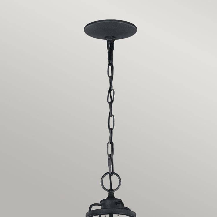 Nori 4 Light Chandelier Dark Weathered Zinc with Driftwood Grey - Comet Lighting