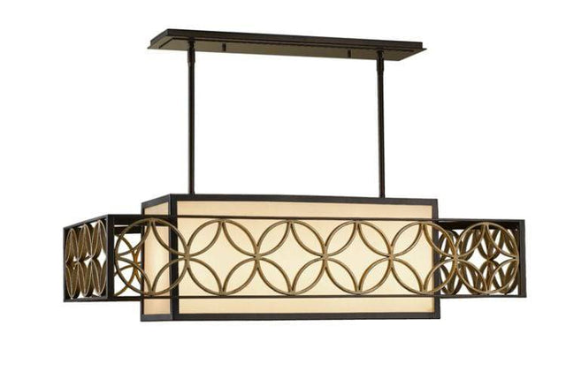 Remy 4-Light Pendant Ceiling Light Bronze/Gold - Comet Lighting