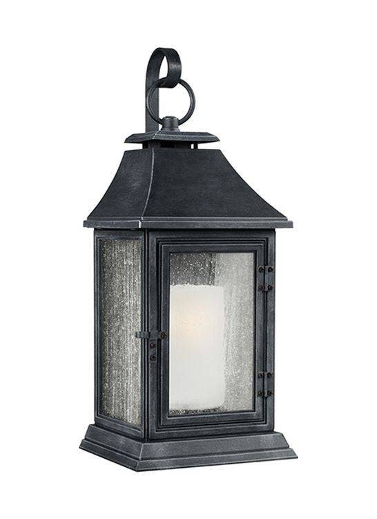 Shepherd Outdoor Extra Large Wall Lantern Dark Weathered Zinc - Comet Lighting