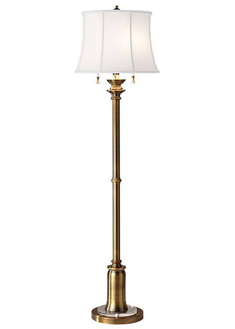 Stateroom 2-Light Floor Lamp Bali Brass - Comet Lighting