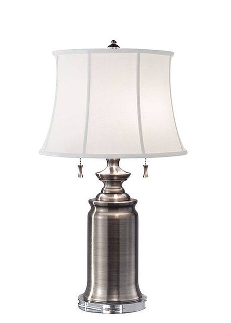 Stateroom 2-Light Table Lamp Antique Nickel - Comet Lighting