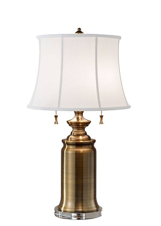 Stateroom 2-Light Table Lamp Bali Brass - Comet Lighting