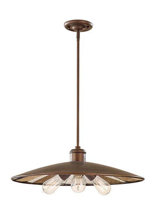 Urban Renewal 3-Light Large Pendant Ceiling Light Bronze - Comet Lighting